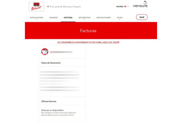 facturas Securitas Direct en tu área de cliente